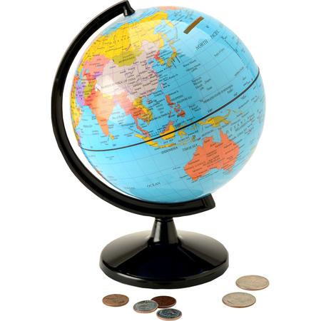 Hemispheres Hemispheres Globe 5.6in Coin Bank, PK2 CB01